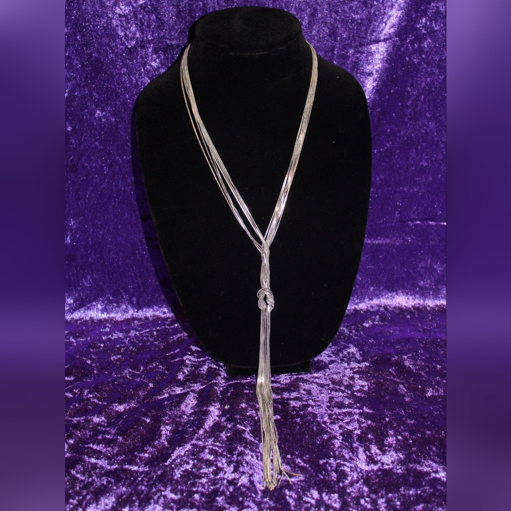 20"-22" Silver Knot Necklace